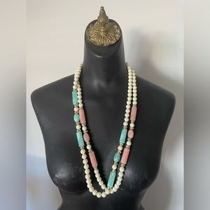 Vintage set of Lucite acrylic beaded necklaces. 24” beautiful.